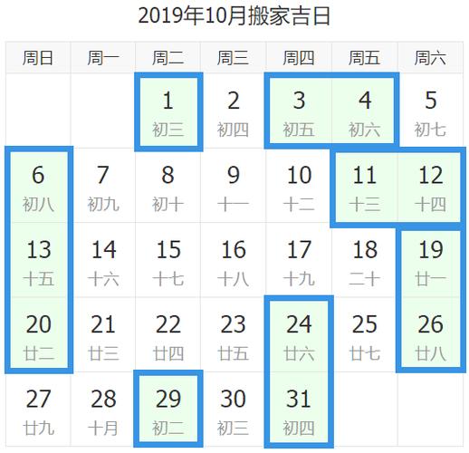 2020年8月搬家入宅黄道吉日有哪几天 2020年8月搬家入宅黄道吉日一览表