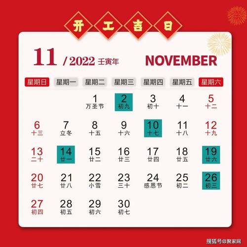 2020年农历十一月老黄历宜开工的大吉日子 农历十一月老黄历宜开工的大吉日子